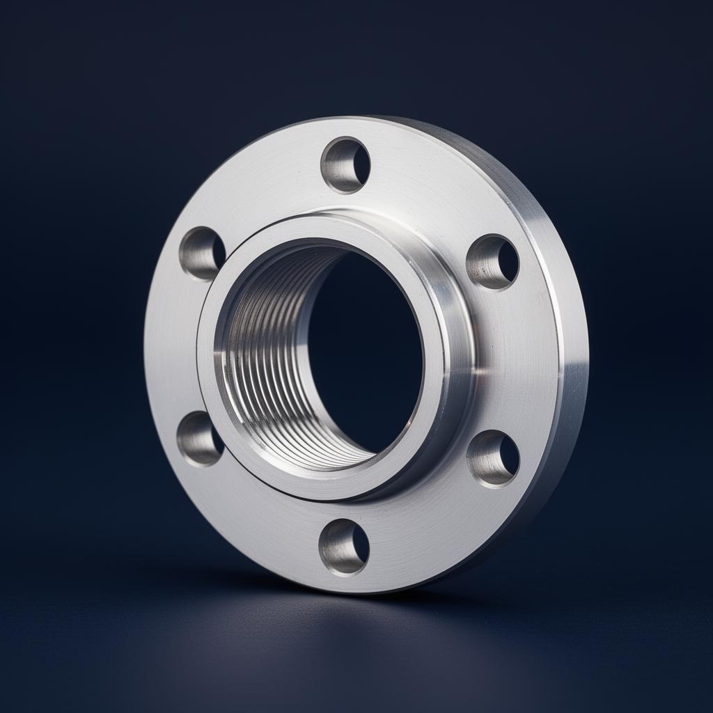Threaded aluminium flange (TH) for non-welded pipe connections