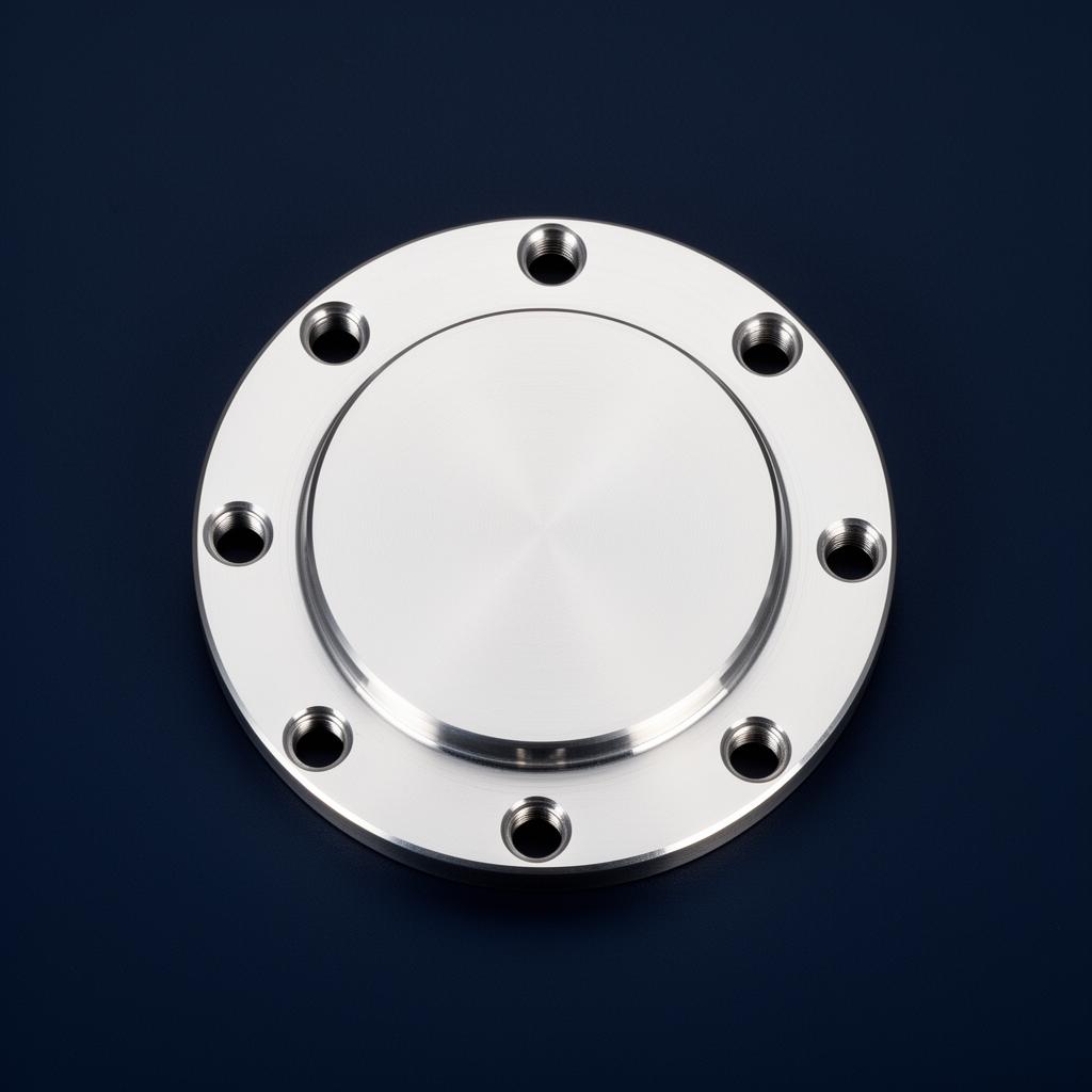 Aluminium blind flange for sealed pipeline end connections